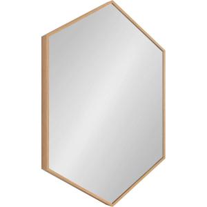 image:imageKate and Laurel Rhodes Modern Hexagon Wall Mirror 31 x 22 Dark Silver Chic Geometric Wall MirrorNatural