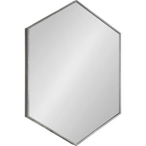 image:imageKate and Laurel Rhodes Modern Hexagon Wall Mirror 31 x 22 Dark Silver Chic Geometric Wall MirrorSilver