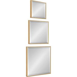 image:imageKate and Laurel Rhodes Modern Square Mirror Set Set of 3 Gold Glamorous Wall Decor