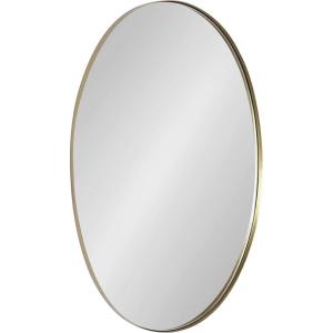 image:imageKate and Laurel Rollo Modern Oval Metal Framed Mirror 20x30 Gold Decorative Contemporary Mirror Decor for WallGold
