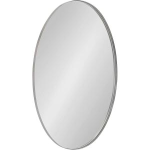 image:imageKate and Laurel Rollo Modern Oval Metal Framed Mirror 20x30 Gold Decorative Contemporary Mirror Decor for WallSilver