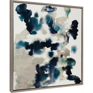 image:imageKate and Laurel Sylvie Gilded Watercolor Framed Canvas Wall Art by Amy Lighthall 30 x 30 Gray Modern Abstract Statement Piece for Living Room Bedroom Entryway OfficeGray