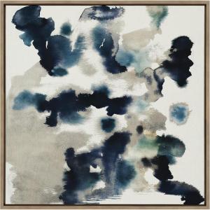 image:imageKate and Laurel Sylvie Gilded Watercolor Framed Canvas Wall Art by Amy Lighthall 30 x 30 Gray Modern Abstract Statement Piece for Living Room Bedroom Entryway OfficeGold