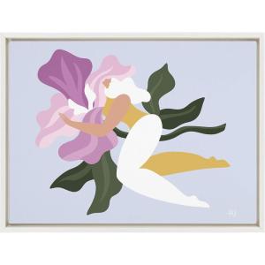 image:imageKate and Laurel Sylvie How to Soar Framed Canvas Wall Art by Maggie Stephenson 18x24 White Timeless Figural FloralWhite