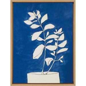 image:imageKate and Laurel Sylvie Night Blooms Framed Canvas Wall Art by Teju Reval 18x24 Natural BotanicalInspired Wall Decor