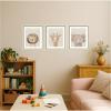 image:imageKate and Laurel Baby Animal Portrait 3 Piece Framed Wall Art Print Set by The Creative Bunch Studio Belmont Distress White Whimsical Kid Art for Wall Decor