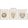 image:imageKate and Laurel Baby Animal Portrait 3 Piece Framed Wall Art Print Set by The Creative Bunch Studio Belmont Distress White Whimsical Kid Art for Wall Decor