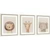 image:imageKate and Laurel Baby Animal Portrait 3 Piece Framed Wall Art Print Set by The Creative Bunch Studio Belmont Distress White Whimsical Kid Art for Wall Decor