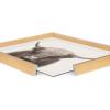 image:imageKate and Laurel Blake Hey Dude Highland Cow Color Framed Printed Glassl Wall Art by The Creative Bunch Studio 18x24 Natural Farmhouse Animal ArtNatural