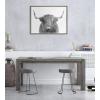 image:imageKate and Laurel Blake Highland Cow Portrait Framed Printed Glass Wall Art by Amy Peterson Art Studio 18x24 Gray Farmhouse Animal Wall DcorGray