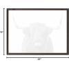 image:imageKate and Laurel Blake Highland Cow Portrait Framed Printed Glass Wall Art by Amy Peterson Art Studio 18x24 Gray Farmhouse Animal Wall DcorGray
