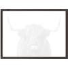 image:imageKate and Laurel Blake Highland Cow Portrait Framed Printed Glass Wall Art by Amy Peterson Art Studio 18x24 Gray Farmhouse Animal Wall DcorGray