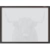 image:imageKate and Laurel Blake Highland Cow Portrait Framed Printed Glass Wall Art by Amy Peterson Art Studio 18x24 Gray Farmhouse Animal Wall DcorGray