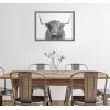 image:imageKate and Laurel Blake Highland Cow Portrait Framed Printed Glass Wall Art by Amy Peterson Art Studio 18x24 Gray Farmhouse Animal Wall DcorGray