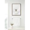 image:imageKate and Laurel Blake Highland Cow Solo Bathtub Framed Printed Glass Wall Art by Amy Peterson 18x24 Gray Adorable Animal Art for WallGold