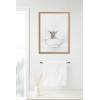 image:imageKate and Laurel Blake Highland Cow Solo Bathtub Framed Printed Glass Wall Art by Amy Peterson 18x24 Gray Adorable Animal Art for WallNatural