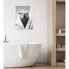 image:imageKate and Laurel Capybara Bathroom Art Towel Robe Black and White Framed Canvas Wall Art by The Creative Bunch Studio 18 x 24 Sylvie White Black amp White Animals Bathroom Art for Wall Decor Living