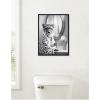image:imageKate and Laurel Cheetah Glam Bathroom Towel Robe Black and White Framed Canvas Wall Art by The Creative Bunch Studio 18 x 24 Sylvie Beaded Black Black amp White Animals Bathroom Art for Wall Decor