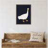 image:imageKate and Laurel Farm Duck Framed Canvas Wall Art by Hannah Beisang 18 x 24 Sylvie Walnut Whimsical Animals Humor Americana Art for Wall Decor Living Room Bedroom