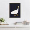 image:imageKate and Laurel Farm Duck Framed Canvas Wall Art by Hannah Beisang 18 x 24 Sylvie Walnut Whimsical Animals Humor Americana Art for Wall Decor Living Room Bedroom