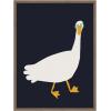 image:imageKate and Laurel Farm Duck Framed Canvas Wall Art by Hannah Beisang 18 x 24 Sylvie Walnut Whimsical Animals Humor Americana Art for Wall Decor Living Room Bedroom