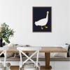 image:imageKate and Laurel Farm Duck Framed Canvas Wall Art by Hannah Beisang 18 x 24 Sylvie Walnut Whimsical Animals Humor Americana Art for Wall Decor Living Room Bedroom