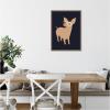 image:imageKate and Laurel Farm Pig Framed Canvas Wall Art by Hannah Beisang 18 x 24 Sylvie Walnut Whimsical Animals Humor Art for Wall Decor Living Room Bedroom