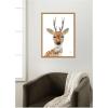 image:imageKate and Laurel Framed Canvas Wall Art Print Buck by Madeline Jeppesen 18 x 24 Sylvie Natural Frame Rustic Farmhouse Animal Art for Wall DecorSylvie Natural