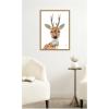 image:imageKate and Laurel Framed Canvas Wall Art Print Buck by Madeline Jeppesen 18 x 24 Sylvie Natural Frame Rustic Farmhouse Animal Art for Wall DecorSylvie Natural