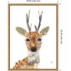 image:imageKate and Laurel Framed Canvas Wall Art Print Buck by Madeline Jeppesen 18 x 24 Sylvie Natural Frame Rustic Farmhouse Animal Art for Wall DecorSylvie Natural