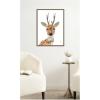 image:imageKate and Laurel Framed Canvas Wall Art Print Buck by Madeline Jeppesen 18 x 24 Sylvie Natural Frame Rustic Farmhouse Animal Art for Wall DecorSylvie Walnut