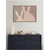 image:imageKate and Laurel Framed Canvas Wall Art Print Bunny Mama and Baby II by Alicia Abla 33 x 23 Sylvie Walnut Frame Whimsical Animal Art for Wall Decor