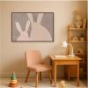 image:imageKate and Laurel Framed Canvas Wall Art Print Bunny Mama and Baby II by Alicia Abla 33 x 23 Sylvie Walnut Frame Whimsical Animal Art for Wall Decor