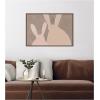 image:imageKate and Laurel Framed Canvas Wall Art Print Bunny Mama and Baby II by Alicia Abla 33 x 23 Sylvie Walnut Frame Whimsical Animal Art for Wall Decor
