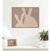 image:imageKate and Laurel Framed Canvas Wall Art Print Bunny Mama and Baby by Alicia Abla 24 x 18 Sylvie Natural Frame Whimsical Kid Art for Wall Decor
