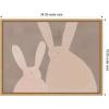 image:imageKate and Laurel Framed Canvas Wall Art Print Bunny Mama and Baby by Alicia Abla 24 x 18 Sylvie Natural Frame Whimsical Kid Art for Wall Decor
