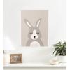 image:imageKate and Laurel Framed Canvas Wall Art Print Bunny by July Art Prints 18 x 24 Sylvie White Frame Whimsical Kid Art for Wall Decor