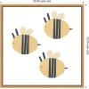 image:imageKate and Laurel Framed Canvas Wall Art Print Buzzing Bees by Alicia Abla 22 x 22 Sylvie Natural Frame Whimsical Kid Art for Wall Decor