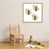 image:imageKate and Laurel Framed Canvas Wall Art Print Buzzing Bees by Alicia Abla 22 x 22 Sylvie Natural Frame Whimsical Kid Art for Wall Decor