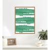 image:imageKate and Laurel Framed Canvas Wall Art Print Chomp Chomp Crocodile by Alicia Abla 18 x 24 Sylvie Natural Frame Whimsical Kid Art for Wall Decor