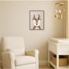 image:imageKate and Laurel Framed Canvas Wall Art Print Deer by July Art Prints 18 x 24 Sylvie Walnut Frame Whimsical Kid Art for Wall Decor