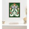 image:imageKate and Laurel Framed Canvas Wall Art Print Floral Folklore Ibises and Swan by Jill Labieniec 18 x 24 Sylvie Beaded Dark Gold Frame Whimsical Animal Art for Wall Decor