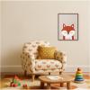 image:imageKate and Laurel Framed Canvas Wall Art Print Fox by July Art Prints 18 x 24 Sylvie Walnut Frame Whimsical Kid Art for Wall Decor