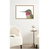 image:imageKate and Laurel Framed Canvas Wall Art Print Hummingbird by Madeline Jeppesen 24 x 18 Sylvie Natural Frame Whimsical Animal Art for Wall DecorSylvie Natural