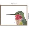 image:imageKate and Laurel Framed Canvas Wall Art Print Hummingbird by Madeline Jeppesen 24 x 18 Sylvie Natural Frame Whimsical Animal Art for Wall DecorSylvie Walnut