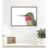 image:imageKate and Laurel Framed Canvas Wall Art Print Hummingbird by Madeline Jeppesen 24 x 18 Sylvie Natural Frame Whimsical Animal Art for Wall DecorSylvie Walnut