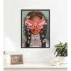 image:imageKate and Laurel Framed Canvas Wall Art Print In The Garden With Antheia by Charlotte Brindley 18 x 24 Sylvie Dark Gold Frame Whimsical Animal Art for Wall DecorSylvie Beaded Black