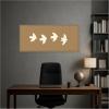 image:imageKate and Laurel Framed Canvas Wall Art Print Minimalist Birds Panel 2 Brown by Laura Moss 40 x 18 Sylvie Dark Gold Frame Modern Contemporary Animal Art for Wall Decor