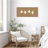 image:imageKate and Laurel Framed Canvas Wall Art Print Minimalist Birds Panel 2 Brown by Laura Moss 40 x 18 Sylvie Dark Gold Frame Modern Contemporary Animal Art for Wall Decor
