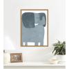 image:imageKate and Laurel Framed Canvas Wall Art Print Mr Elephant by Alicia Abla 18 x 24 Sylvie Natural Frame Whimsical Animal Art for Wall Decor